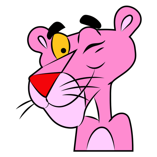 here is a The Pink Panther Winks Sticker from the Cartoons collection for sticker mania