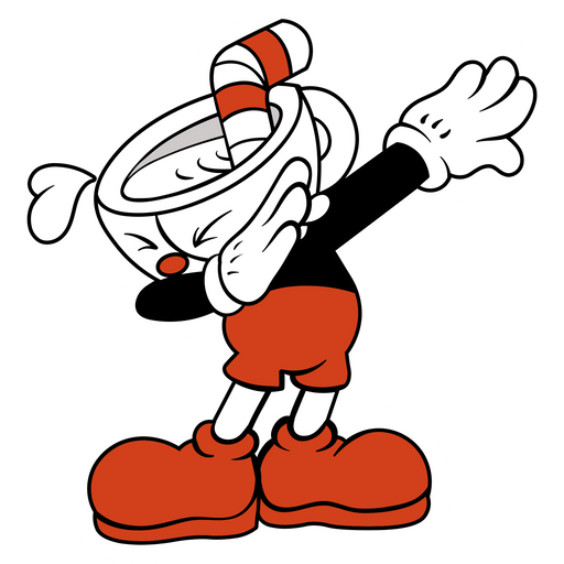 here is a Cuphead Dab Sticker from the Games collection for sticker mania