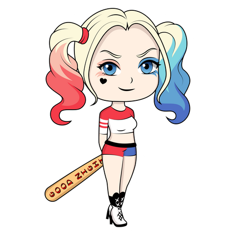 DC Comics Chibi Harley Quinn Sticker - Sticker Mania