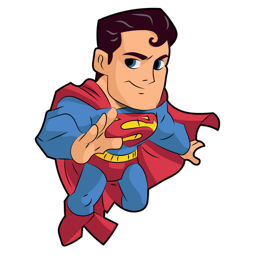 here is a DC Comics Chibi Superman Sticker from the Chibi Marvel & DC comics collection for sticker mania