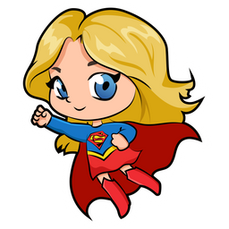 DC Comics Chibi Supergirl Sticker - Sticker Mania