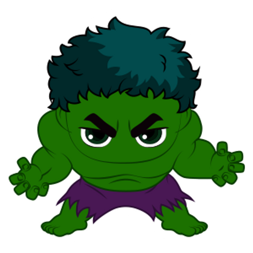 here is a Marvel Chibi Hulk Sticker from the Chibi Marvel & DC comics collection for sticker mania