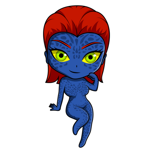 here is a Marvel Chibi Mystique Sticker from the Chibi Marvel & DC comics collection for sticker mania