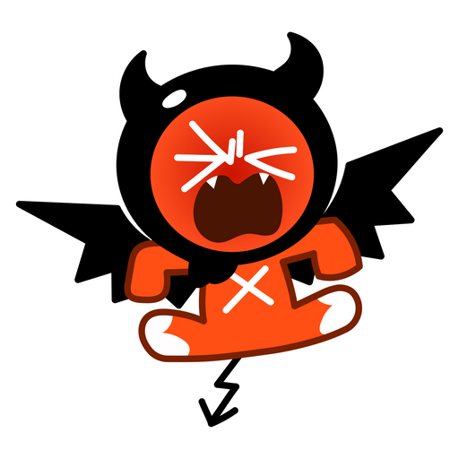 here is a Cookie Run Evil Devil Cookie Sticker from the Cookie Run collection for sticker mania