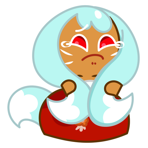 here is a Cookie Run Kumiho Cookie Crying Sticker from the Cookie Run collection for sticker mania