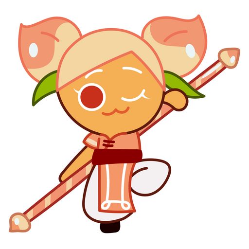here is a Cookie Run Peach Cookie Sticker from the Cookie Run collection for sticker mania