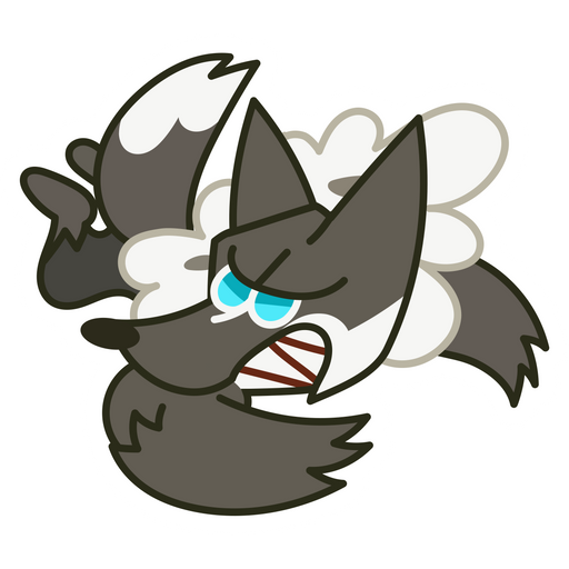 here is a Cookie Run Werewolf Cookie Attacks Sticker from the Cookie Run collection for sticker mania