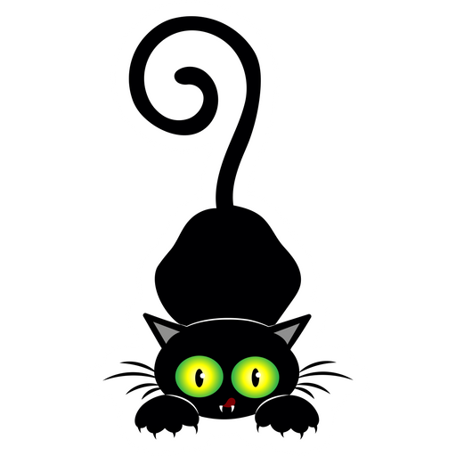 here is a Black Cat Attacks Sticker from the Cute Cats collection for sticker mania
