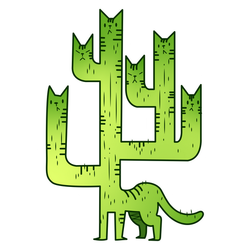 here is a Cactus Cats Sticker from the Cute Cats collection for sticker mania