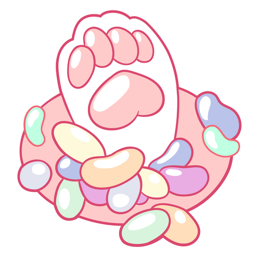 here is a Candy Cat Paw Sticker from the Cute Cats collection for sticker mania