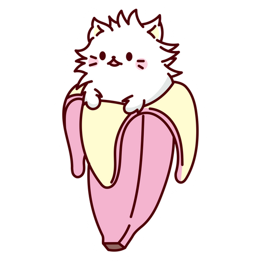 here is a Cat Banana Sticker from the Cute Cats collection for sticker mania