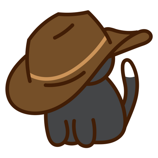 Cat in Cowboy Hat Sticker