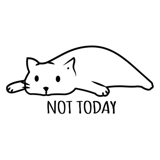 here is a Cat Not Today Sticker from the Cute Cats collection for sticker mania