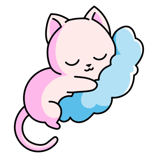 here is a Cat on the Cloud Sticker from the Cute Cats collection for sticker mania