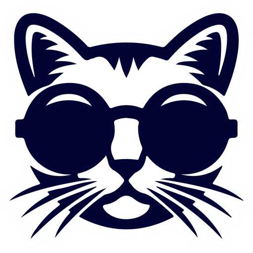 Cat Spectacled Sticker
