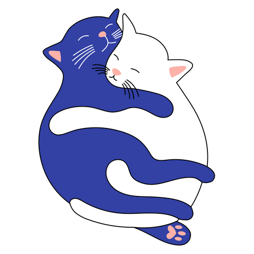 here is a Cute Cats Hugs Sticker from the Cute Cats collection for sticker mania