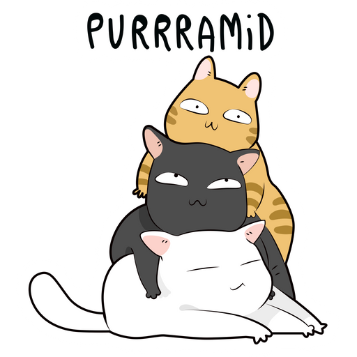 Cats Purrramid Sticker