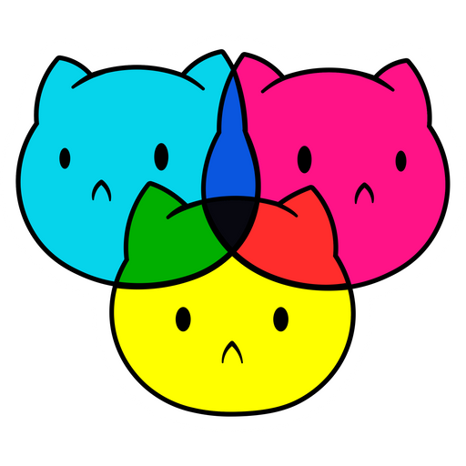 here is a CMYK Cats Sticker from the Cute Cats collection for sticker mania