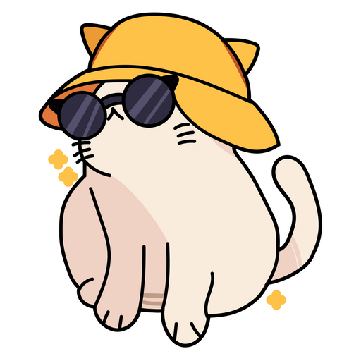 here is a Cool Cat in Sunglasses Sticker from the Cute Cats collection for sticker mania