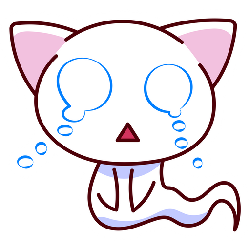here is a Crying Ghost Cat Sticker from the Cute Cats collection for sticker mania