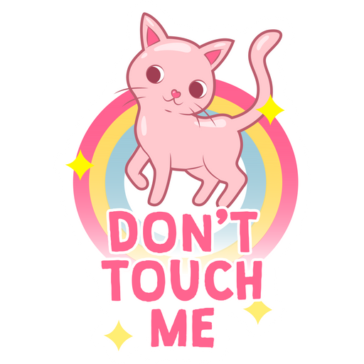 Cute Cat Don't Touch Me Sticker