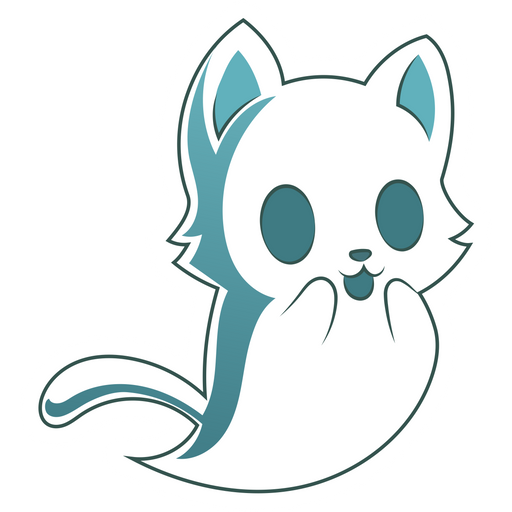 Cute Cat Ghost Sticker