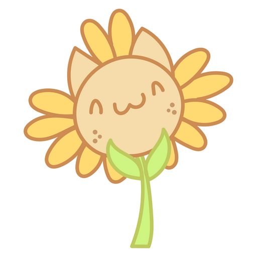 Cute Cat Sunflower Sticker