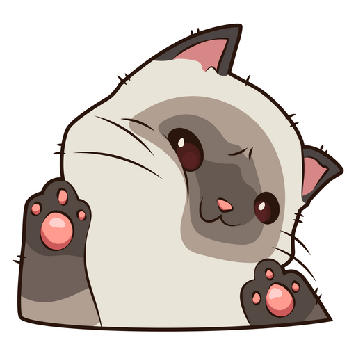 here is a Cute Cat Want to Play Sticker from the Cute Cats collection for sticker mania
