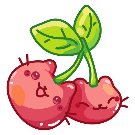 Cute Cherry Cats Sticker