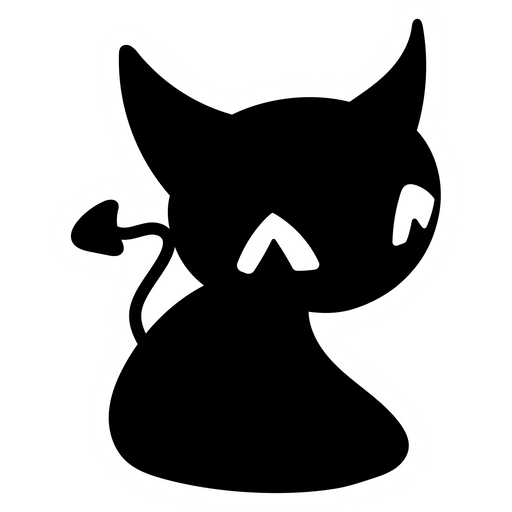 Cute Devil Cat Sticker
