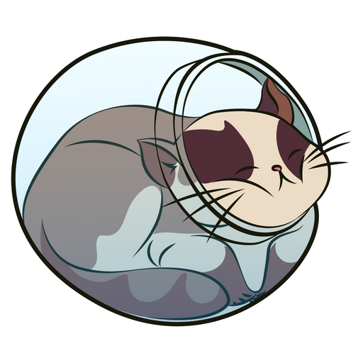 here is a Cute Sleepy Cat in Jar Sticker from the Cute Cats collection for sticker mania