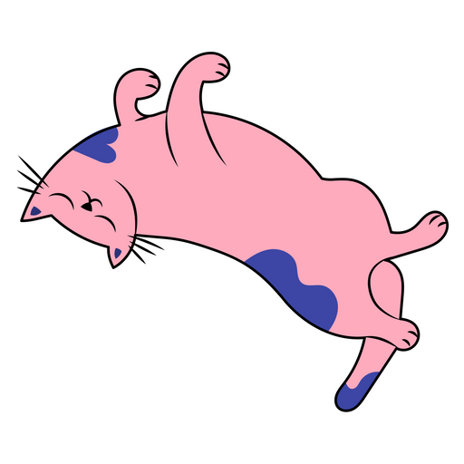 Dreaming Pink Cat Sticker