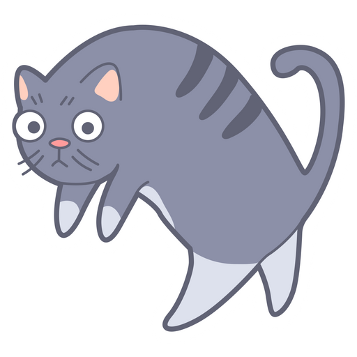Frightened Cat Sticker