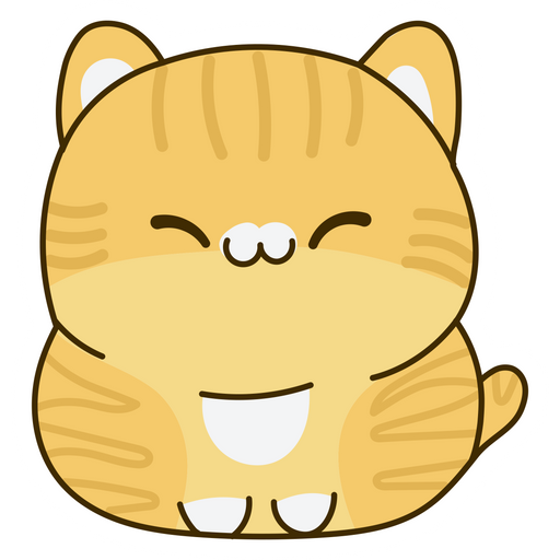 Happy Cute Cat Sticker