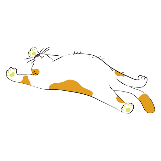 here is a Lazy Cat Lying Sticker from the Cute Cats collection for sticker mania
