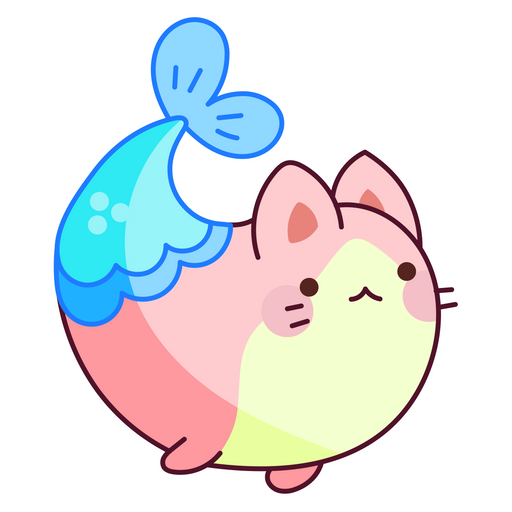 here is a Cute Mermaid Cat Sticker from the Cute Cats collection for sticker mania