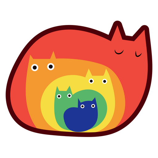 here is a Rainbow Cats Sticker from the Cute Cats collection for sticker mania