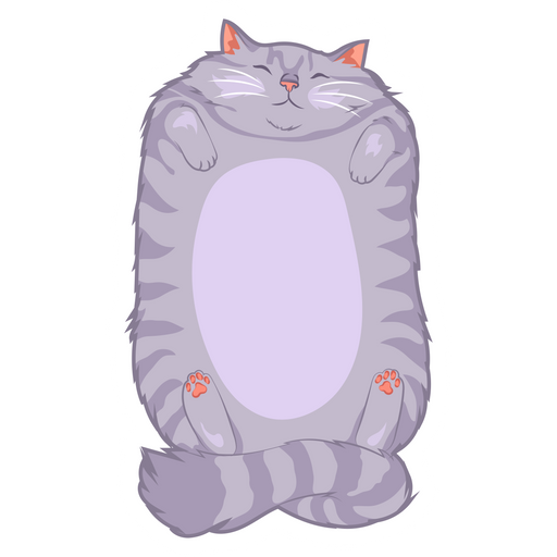 Sleeping Grey Cat Sticker