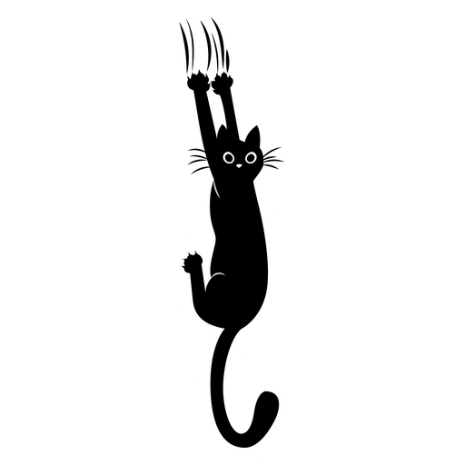 here is a Slipping Black Cat Sticker from the Cute Cats collection for sticker mania