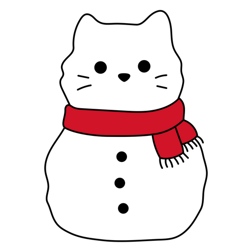 Snowman Cat Sticker