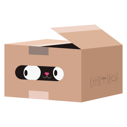 here is a Black Cat in the Box Sticker from the Cute Cats collection for sticker mania