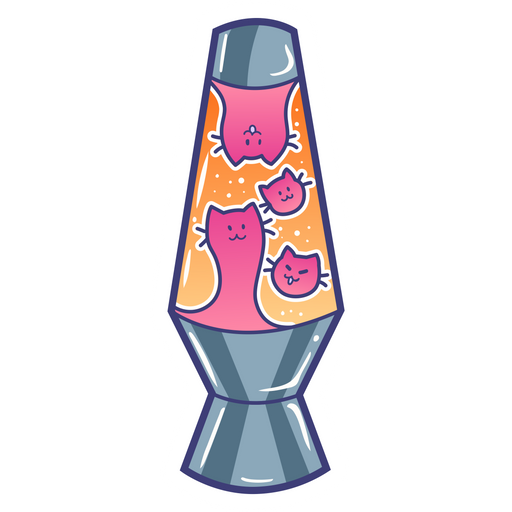 here is a Lava Cats Lamp Sticker from the Cute Cats collection for sticker mania
