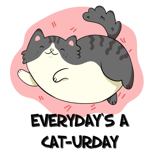 here is a Everyday's a Cat-urday Sticker from the Cute Cats collection for sticker mania