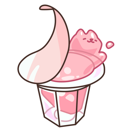 here is a Pink Jelly Cat Sticker from the Cute Cats collection for sticker mania