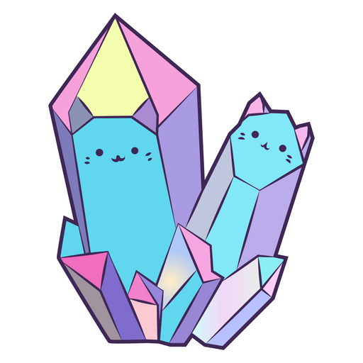Colorful Crystal Cats Sticker