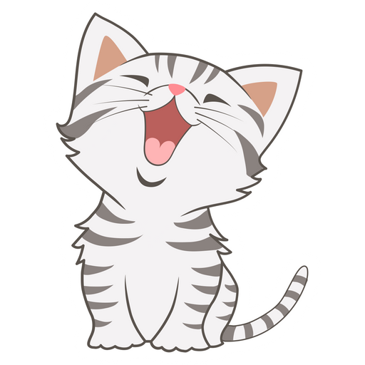 Grey American Shorthair Kitten Sticker