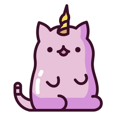 Cute Unicorn Cat Sticker