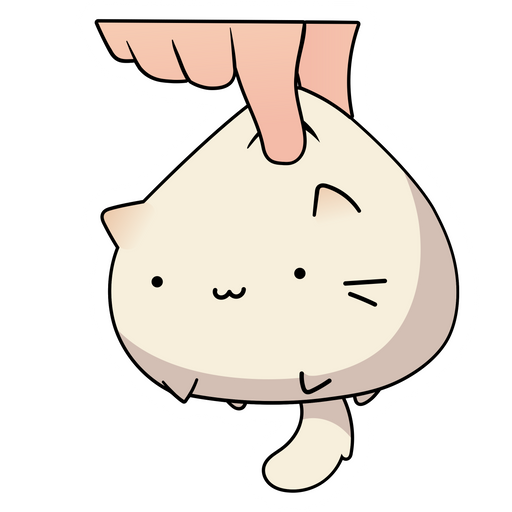 here is a White Kawaii Kitten Sticker from the Cute Cats collection for sticker mania
