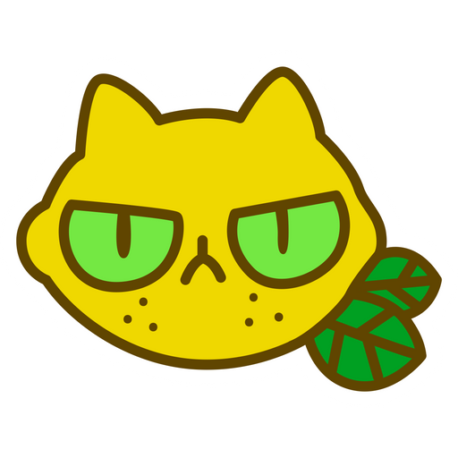 here is a Lemoncat Sticker from the Cute Cats collection for sticker mania