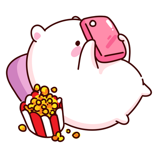 here is a Bear Plays on the Phone Sticker from the Cute collection for sticker mania